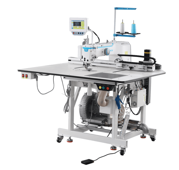 Jack JK-M5+-F13F25-X Industrial Drawing Machine – 800×350 mm, Suction Fabric Holder & Thread Cutting Sensor