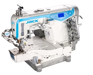 Jack K5-UT-01GBX356/PL-S2 Interlock Sewing Machine – 3-Needle, 5-Thread, Cylinder-Bed with Puller & Full Auto Functions